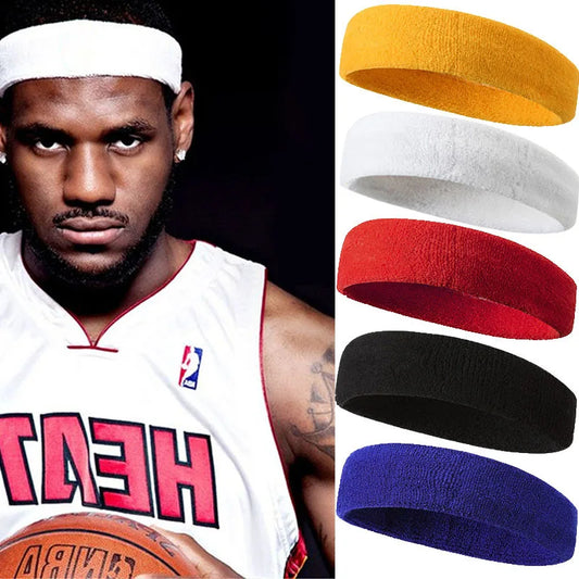 Pure Color Sports Headband Running Headwear Sweat-Absorbent Headband Basketball Antiperspirant Belt Fitness Sweat Guide Belt