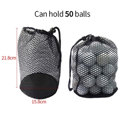 Golf Sports Mesh Net Bag Nylon Golf Tennis 12/25/50 Ball Carrying Drawstring Pouch 1pcs Golf Bags Golf Accessories