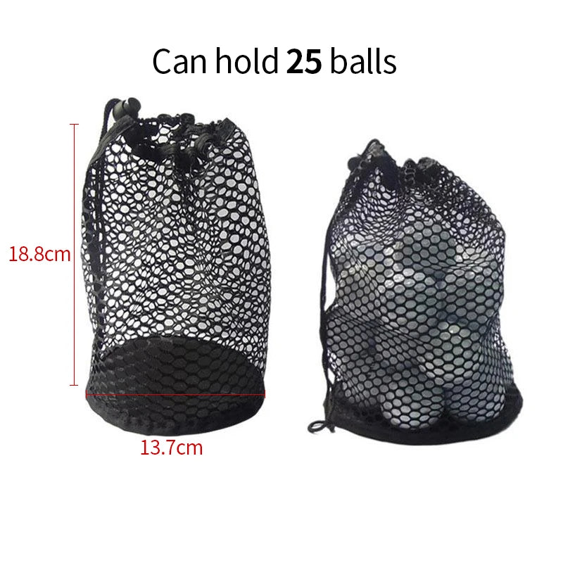 Golf Sports Mesh Net Bag Nylon Golf Tennis 12/25/50 Ball Carrying Drawstring Pouch 1pcs Golf Bags Golf Accessories