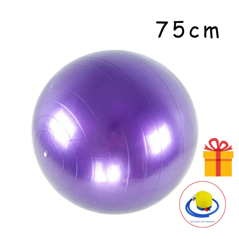 PVC Fitness Balls Yoga Ball Thickened Explosion-proof Exercise Home Gym Pilates Equipment Balance Ball 45cm/55cm/65cm/75cm/85cm