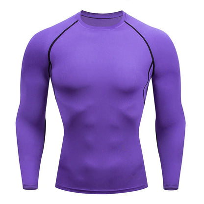 Men's T Shirt Outdoor Training Fitness Gym Jogging Running Sweatshirt Bat/-Man Compression Shirts Tight Elastic Breathable