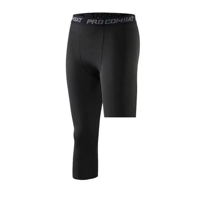 Single Leg Basketball Leggings Quick Drying Men's Running Football Yoga Fitness Compression Pants Sports Clothing Accessories