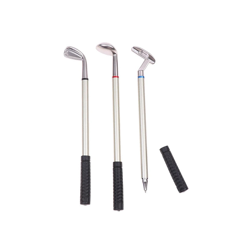 Golf Pen Set Mini Desktop Golf Ball Pen Gift Includes Putting Green 3 Clubs Pen Balls and Flag Desk Games