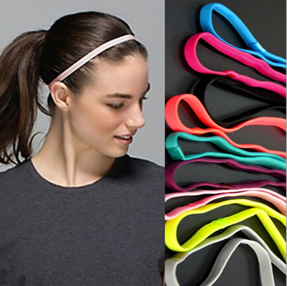 Thin Sport Headbands for Women and Men Non-slip Yoga Hair Band Elastic Sweatbands for Football,Basketball,Soccer,Tennis and Golf