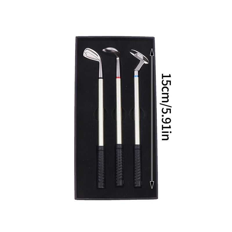 Golf Pen Set Mini Desktop Golf Ball Pen Gift Includes Putting Green 3 Clubs Pen Balls and Flag Desk Games