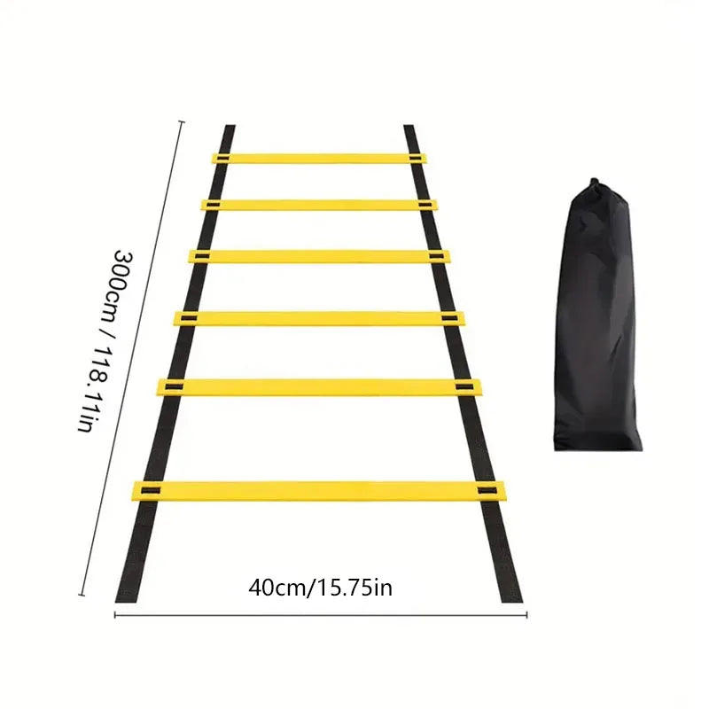 Sports Agility Ladder Football Adjustable Nylon Strap Jumping Ladder Speed  Fitness Body Coordination Warm-Up Training Tool