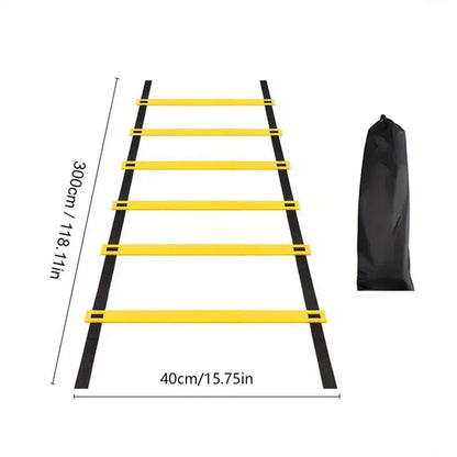 Sports Agility Ladder Football Adjustable Nylon Strap Jumping Ladder Speed  Fitness Body Coordination Warm-Up Training Tool