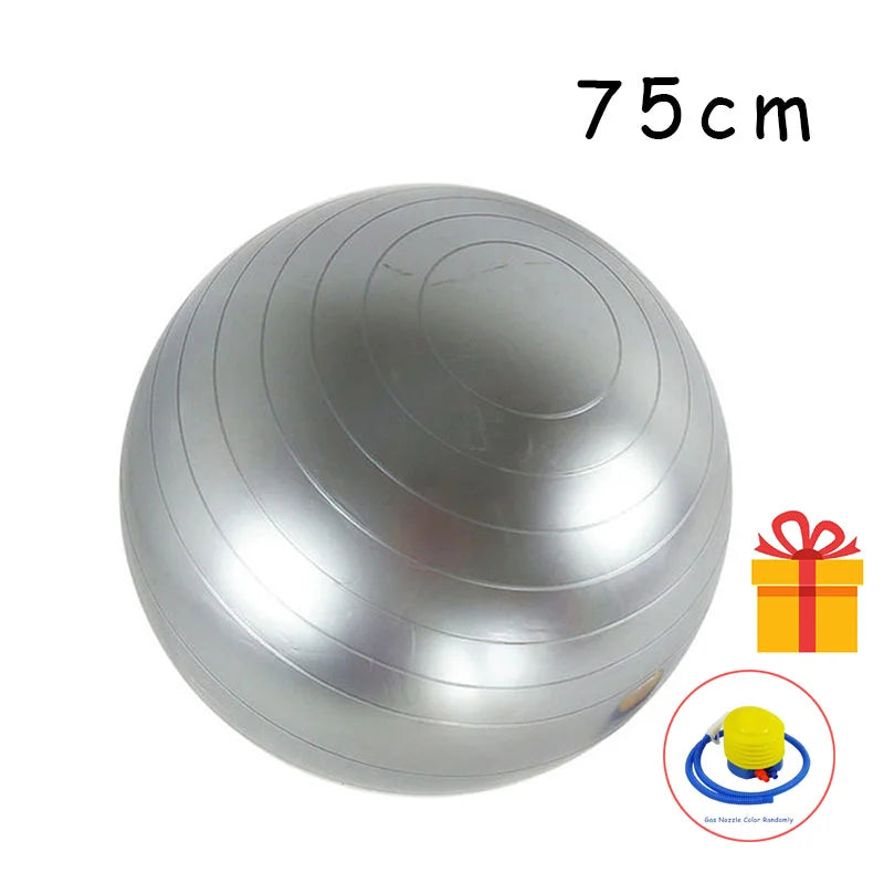 PVC Fitness Balls Yoga Ball Thickened Explosion-proof Exercise Home Gym Pilates Equipment Balance Ball 45cm/55cm/65cm/75cm/85cm