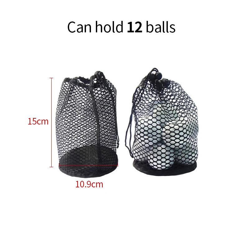 Golf Sports Mesh Net Bag Nylon Golf Tennis 12/25/50 Ball Carrying Drawstring Pouch 1pcs Golf Bags Golf Accessories