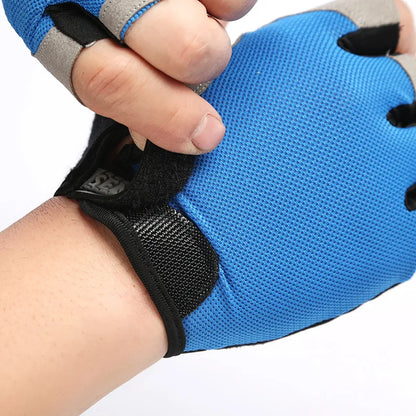 Gym Anti Slip Half Finger Gloves Breathable Dumbbells Gloves Men Women Elastic Shock Exercise Sports gloves for Cycling Bicycle