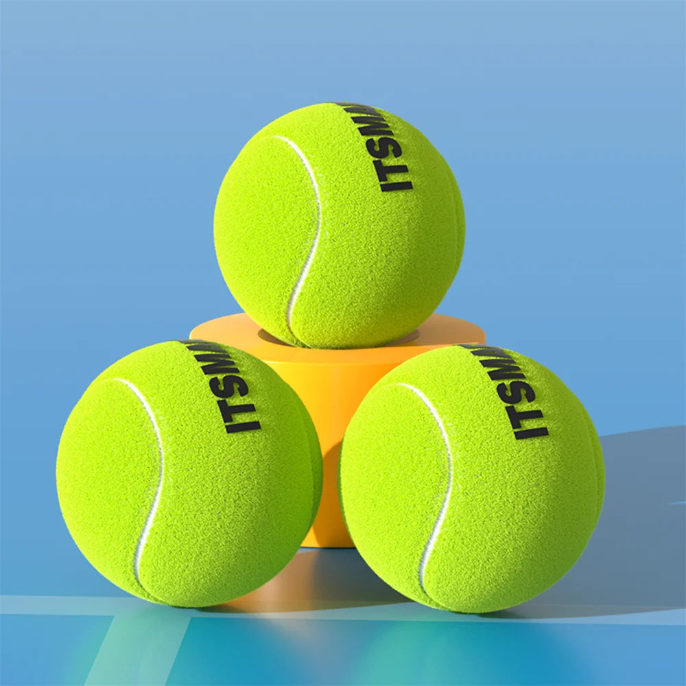 6/12pcs Tennis Balls with Mesh Carry Bag Practice Ball High Elasticity Pet Dog Playing Balls Outdoor Training Sports Competition