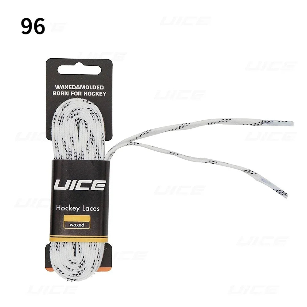 Ice Hockey Skate Laces 84 96 108 120inch Dual Layer Braid Reinforced Waxed Tip Design Hockey Skate Shoe Lacer Hockey Accessories