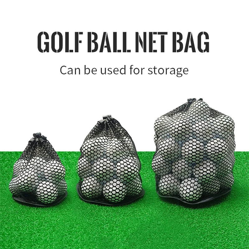 Golf Sports Mesh Net Bag Nylon Golf Tennis 12/25/50 Ball Carrying Drawstring Pouch 1pcs Golf Bags Golf Accessories